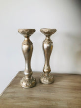 Load image into Gallery viewer, Antique Gold Candle holder
