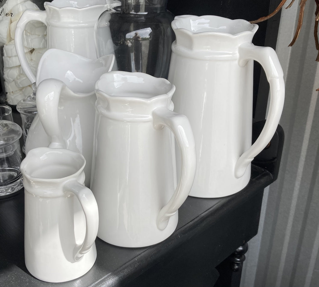 White Fluted Jug