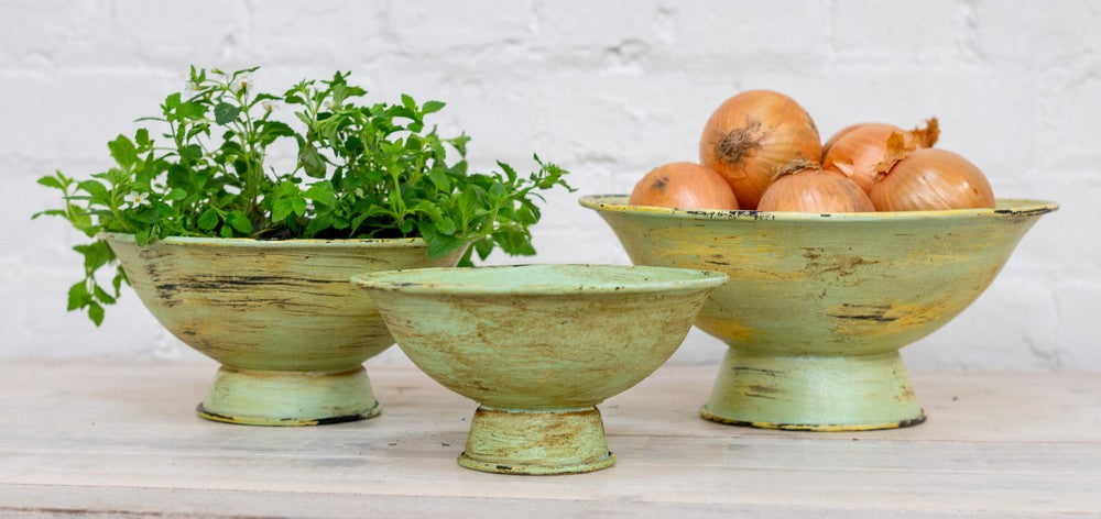 Distressed Green Bowls